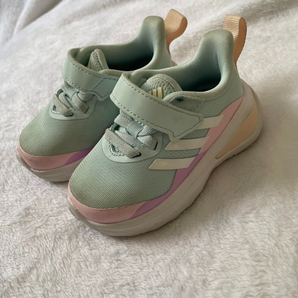 Size 5C - Adidas toddler sneakers - Fortarun - blue/pink